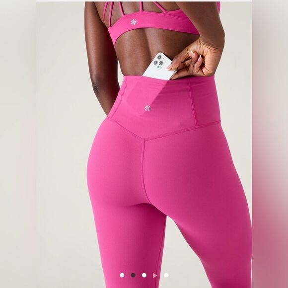 Athleta ELATION ULTRA HIGH RISE CROP Small Iceplant Pink NEW - Picture 3 of 12